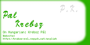 pal krebsz business card